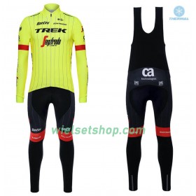 Fietskleding (Fietsshirt Lange Mouw + Lange Koersbroek) 2018 Trek-Segafredo N002 Winter Thermal Fleece